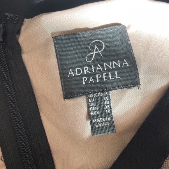 Black and Tan Adrianna Papell Dress Size 6 - Picture 3 of 6